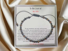 Load image into Gallery viewer, To My Man, I Love You Forever & Always Hematite Bracelet, Handmade Adjustable Inspirational Bracelet