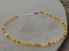 Load image into Gallery viewer, Genuine Citrine Choker Necklace Adjustable 4mm