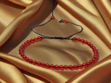 Load image into Gallery viewer, Carnelian Bracelet , Chakra Bracelet | adjustable 4mm Beaded