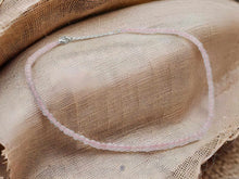 Load image into Gallery viewer, Genuine Rose Quartz Choker Necklace Adjustable 4mm