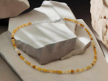 Load image into Gallery viewer, Genuine Citrine Choker Necklace Adjustable 4mm