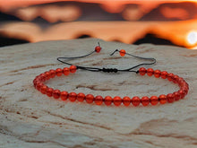 Load image into Gallery viewer, Carnelian Bracelet , Chakra Bracelet | adjustable 4mm Beaded