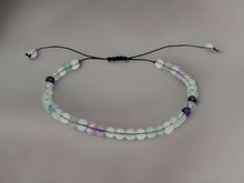 Load image into Gallery viewer, Grade A++ Fluorite Crystal Bead Bracelet 4mm Adjustable