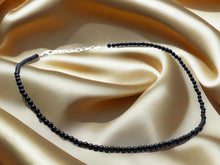 Load image into Gallery viewer, Genuine Black Obisidian Choker Necklace Adjustable 4mm