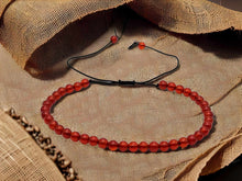 Load image into Gallery viewer, Carnelian Bracelet , Chakra Bracelet | adjustable 4mm Beaded