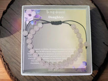 Load image into Gallery viewer, To My Daughter Love You Forever Rose Quartz Bracelet, Gemstone Beads Bracelet