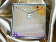 Load image into Gallery viewer, To My Son's Girlfriend Teddy Bear Necklace Christmas gift, Birthday Mothers Day