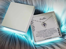 Load image into Gallery viewer, To My Daughter (From Mom or Dad ) Interlocking Hearts Necklace, Mother to Daughter Gift