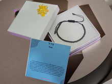 Load image into Gallery viewer, To My Grandson Love You Forever Generational Wisdom: Black Obsidian 4mm Beaded Bracelet