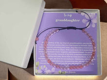 Load image into Gallery viewer, To My Granddaughter Love You Forever Stawberry Quartz Healing Bracelet