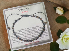 Load image into Gallery viewer, To My Man, I Love You Forever & Always Hematite Bracelet, Handmade Adjustable Inspirational Bracelet