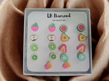 Load image into Gallery viewer, Exquisite PC Fruit Earrings Gift Set - 9 Pairs, Versatile Styles for Every Occasion