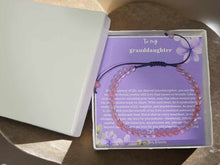 Load image into Gallery viewer, To My Granddaughter Love You Forever Stawberry Quartz Healing Bracelet