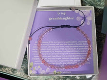 Load image into Gallery viewer, To My Granddaughter Love You Forever Stawberry Quartz Healing Bracelet