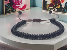 Load image into Gallery viewer, Black Obsidian Healing Bracelet 3mm Bracelet Natural crystal Bracelet