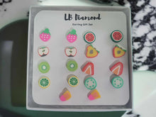 Load image into Gallery viewer, Exquisite PC Fruit Earrings Gift Set - 9 Pairs, Versatile Styles for Every Occasion