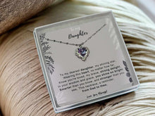 Load image into Gallery viewer, To My Daughter (From Mom or Dad ) Interlocking Hearts Necklace, Mother to Daughter Gift