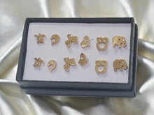 Load image into Gallery viewer, Surgical steel stud earrings set | tarnish free earrings Hypoallergenic earrings