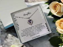 Load image into Gallery viewer, To My Daughter (From Mom or Dad ) Interlocking Hearts Necklace, Mother to Daughter Gift