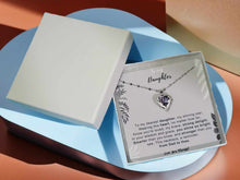 Load image into Gallery viewer, To My Daughter (From Mom or Dad ) Interlocking Hearts Necklace, Mother to Daughter Gift