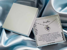 Load image into Gallery viewer, To My Daughter (From Mom or Dad ) Interlocking Hearts Necklace, Mother to Daughter Gift