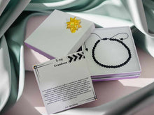 Load image into Gallery viewer, To My Grandson Love You Forever Generational Wisdom: Black Obsidian 4mm Beaded Bracelet