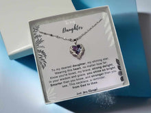 Load image into Gallery viewer, To My Daughter (From Mom or Dad ) Interlocking Hearts Necklace, Mother to Daughter Gift