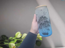 Load image into Gallery viewer, Mushrooms Beer Can Glass | Boho Coffee Glass | Aesthetic 20 oz