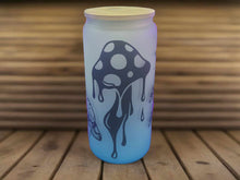 Load image into Gallery viewer, Mushrooms Beer Can Glass | Boho Coffee Glass | Aesthetic 20 oz