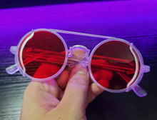 Load image into Gallery viewer, Steampunk Goggles Glasses Round Sunglasses Emo Retro Vintage PC
