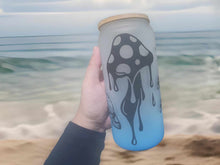 Load image into Gallery viewer, Mushrooms Beer Can Glass | Boho Coffee Glass | Aesthetic 20 oz