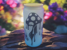 Load image into Gallery viewer, Mushrooms Beer Can Glass | Boho Coffee Glass | Aesthetic 20 oz