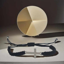 Load image into Gallery viewer, Black Robe Cross Bracelet Adjustable Bracelet Minimalist Cross Jewelry Dainty Bracelet