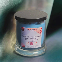 Load image into Gallery viewer, Chocolate Covered Strawberries Natural Soy Wax Candle