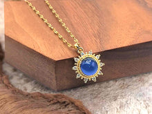 Load image into Gallery viewer, Changing Color Mood Sun Stone Necklace | Cute trending Mood necklace