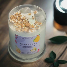 Load image into Gallery viewer, Pearberry Natural Soy Wax Candle With Crystals and Herbs