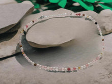 Load image into Gallery viewer, Strawberry Quartz 4mm adjustable Choker Necklace Silver tone Gorgeous Choker