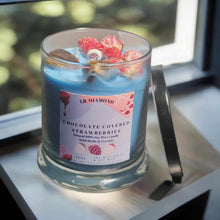 Load image into Gallery viewer, Chocolate Covered Strawberries Natural Soy Wax Candle