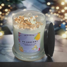 Load image into Gallery viewer, Pearberry Natural Soy Wax Candle With Crystals and Herbs
