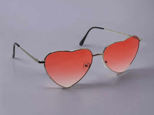 Load image into Gallery viewer, Heart Shape Heart Sunglasses Retro Vintage Silver Frame Pink Lenses
