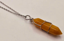 Load image into Gallery viewer, Elegant Silver Wire Wrapped Citrine Point Necklace - Perfect Gift for Her!