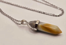 Load image into Gallery viewer, Elegant Silver Wire Wrapped Amazonite Agate Point Necklace - A Stylish Gift for Her