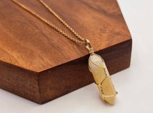 Load image into Gallery viewer, Elegant Gold Wire-Wrapped Citrine Point Necklace - Stunning Gift for Her
