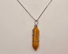 Load image into Gallery viewer, Elegant Silver Wire Wrapped Citrine Point Necklace - Perfect Gift for Her!
