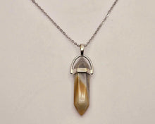 Load image into Gallery viewer, Elegant Silver Wire Wrapped Amazonite Agate Point Necklace - A Stylish Gift for Her