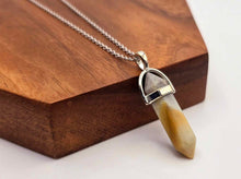 Load image into Gallery viewer, Elegant Silver Wire Wrapped Amazonite Agate Point Necklace - A Stylish Gift for Her