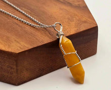 Load image into Gallery viewer, Elegant Silver Wire Wrapped Citrine Point Necklace - Perfect Gift for Her!