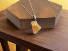 Load image into Gallery viewer, Natural Handmade Crystal Silver Citrine Necklace Raw Stone