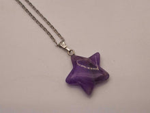 Load image into Gallery viewer, Elegant Amethyst Star Necklace - Silver Tone for Every Occasion Silver Tone