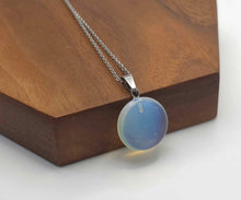 Load image into Gallery viewer, Ethereal Opal Crystal Necklace - 18 Inches, Silver Tone